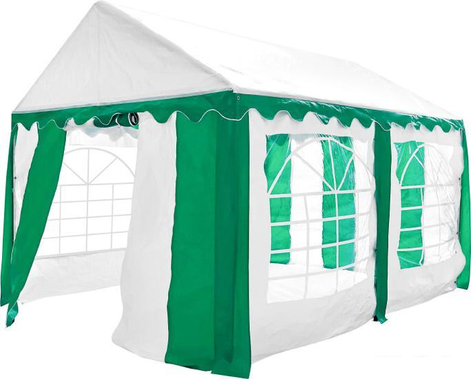 Тент-шатер Sundays Party 3x4 (белый/зеленый) - фото 1 - id-p225810130