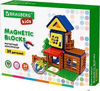 Конструктор BRAUBERG 663849 Kids Magnetic Build Blocks-79 Построй дом