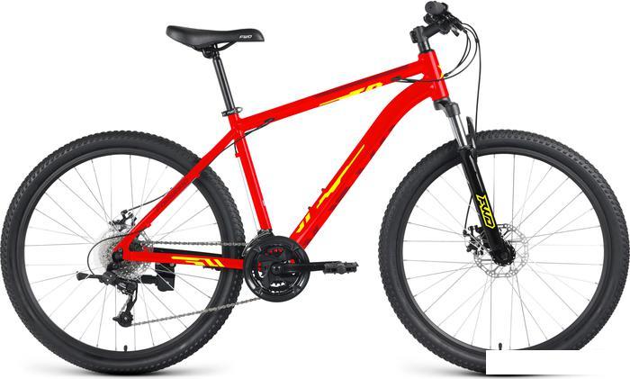 Велосипед Forward Katana 27.5 D 2023 (ярко-красный/желтый) - фото 1 - id-p225806081