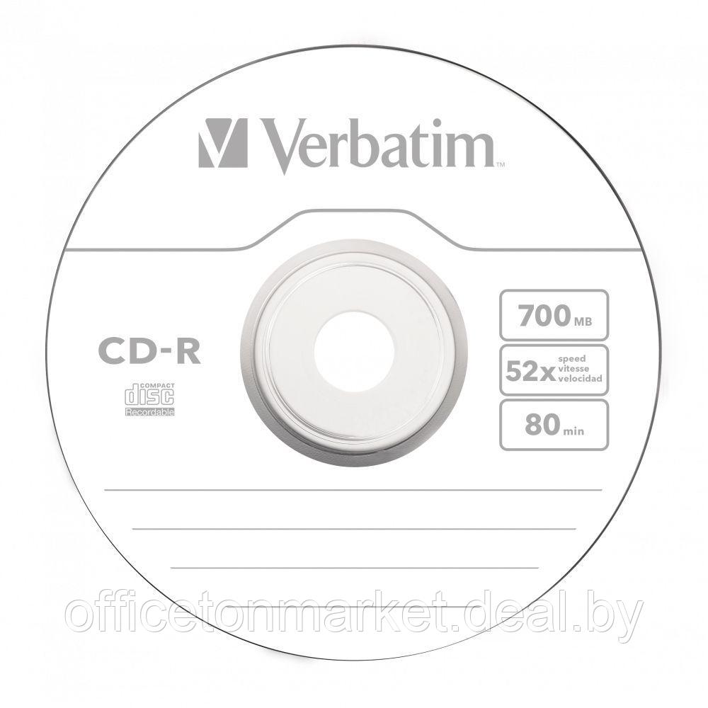 Диск Verbatim на шпинделе, CD-R, 0.7 гб, круглый бокс, 50 шт - фото 3 - id-p224973072