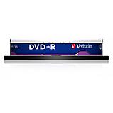 Диск Verbatim на шпинделе,  DVD+R, 4.7 гб, круглый бокс, 10 шт, фото 2