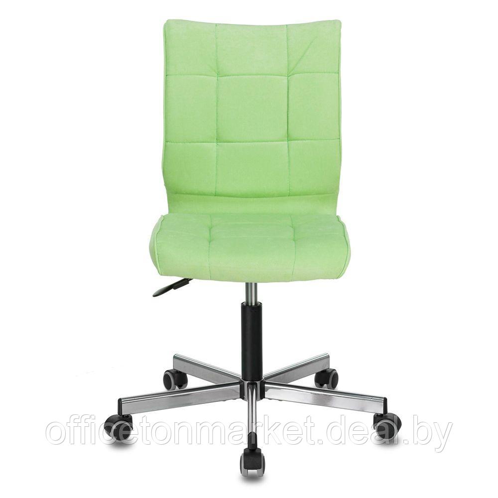 Кресло для персонала Бюрократ "СH-330M/VELV81", ткань, металл, светло-салатовый - фото 2 - id-p226202691