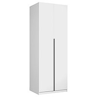 Шкаф распашной «Локер», 800×530×2200 мм, 2-х дверный, полки, 1 ящик, цвет белый снег