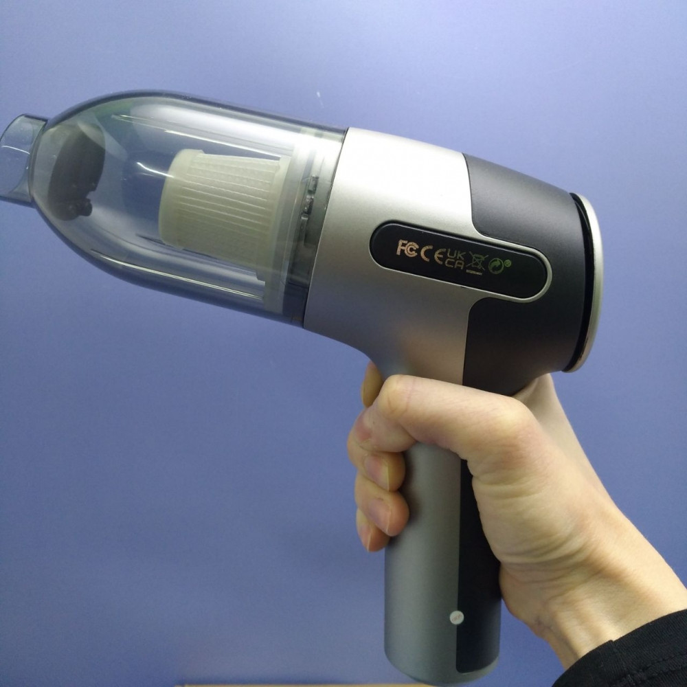 Портативный вакуумный пылесос для авто и дома Vacuum Cleaner, 5 насадок, 2 сменных фильтра, 2000 мАч - фото 9 - id-p226205492