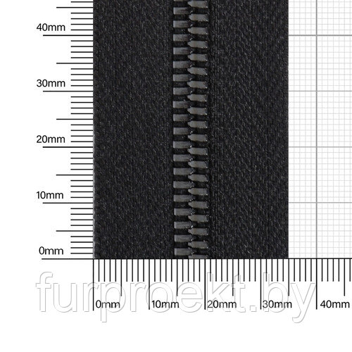 Молния № 5 металл-ая двухсторонняя бл/никель полир 322 черн МЗ