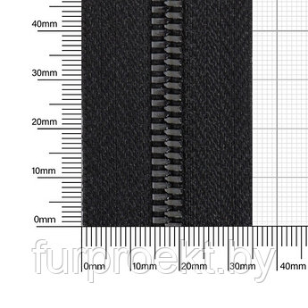 Молния № 5 металл-ая двухсторонняя бл/никель полир 322 черн МЗ
