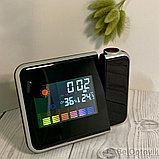 Часы - метеостанция  с будильником и проектором времени Jetix  Белый, фото 4