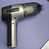 Портативный вакуумный пылесос для авто и дома Vacuum Cleaner, 5 насадок, 2 сменных фильтра, 2000 мАч, фото 6