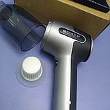 Портативный вакуумный пылесос для авто и дома Vacuum Cleaner, 5 насадок, 2 сменных фильтра, 2000 мАч, фото 10