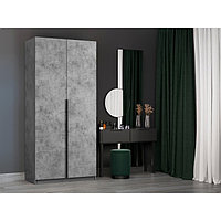 Шкаф распашной «Локер», 1000×530×2200 мм, 2-х дверный, без полок, цвет бетон