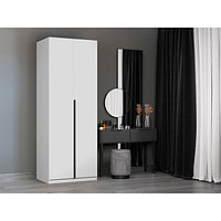Шкаф гармошка «Локер», 800×530×2200 мм, 2-х дверный, без полок, цвет белый снег