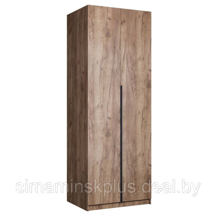 Шкаф распашной «Локер», 800×530×2200 мм, 2-х дверный, без полок, 1 ящик, дуб табачный - фото 1 - id-p226208926