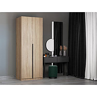 Шкаф гармошка «Локер», 800×530×2200 мм, 2-х дверный, без полок, 1 ящик, цвет сонома