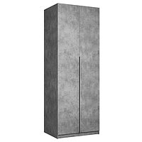 Шкаф распашной «Локер», 800×530×2200 мм, 2-х дверный, полки, 1 ящик, цвет бетон