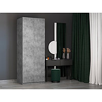 Шкаф гармошка «Локер», 800×530×2200 мм, рush to мove, левый, без полок, цвет бетон