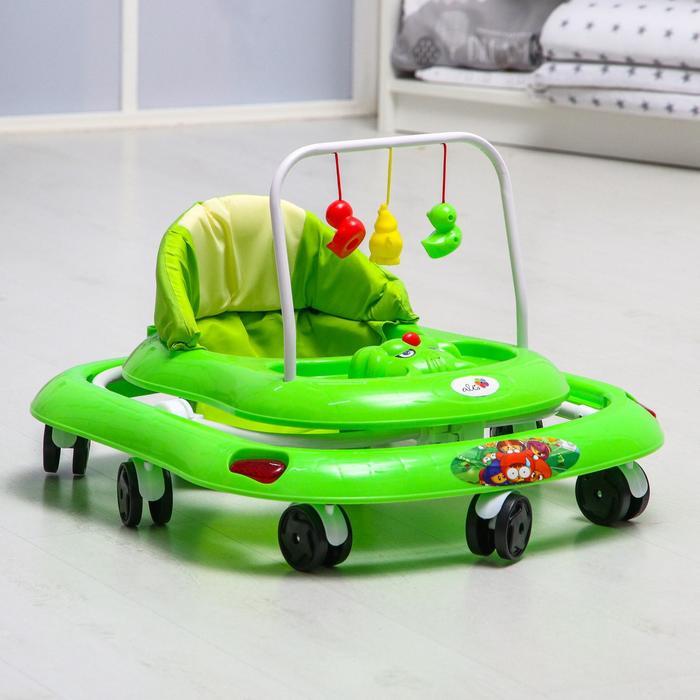 Ходунки «Маленький водитель», 8 колес, муз., зеленый - фото 6 - id-p226209230
