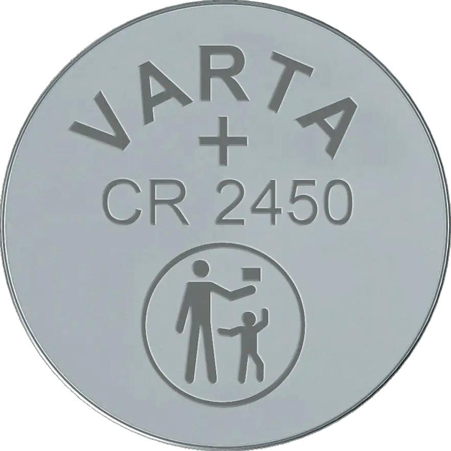 Батарейка Varta ELECTRONICS CR2450 BL1 Lithium 3V (6450) (1/10/100) (1 шт.) (06450101401) - фото 1 - id-p226209427