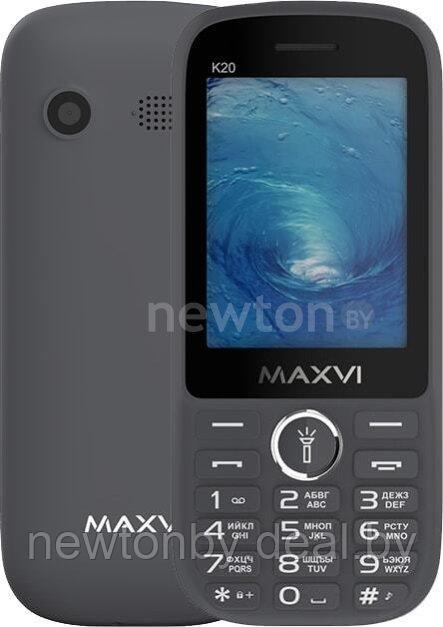 Кнопочный телефон Maxvi K20 (серый)