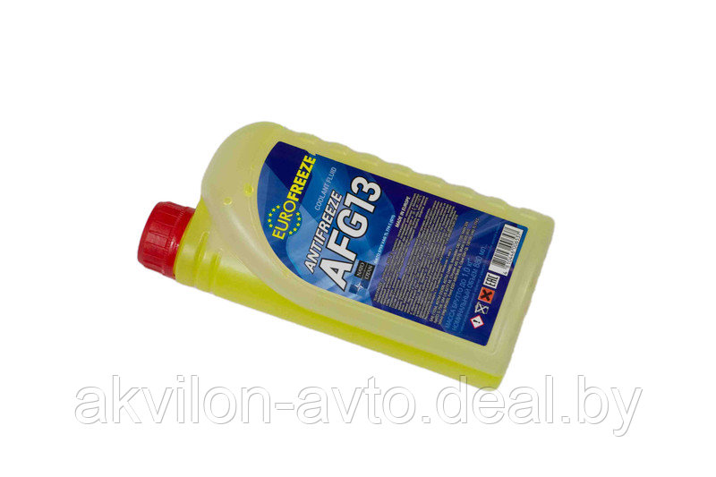 Antifreeze Eurofreeze AFG 13 желтый 0,88 л (1 кг) Жидкость охлаждающая низкозамерзающая - фото 1 - id-p58894221