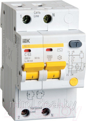 Дифференциальный автомат IEK MAD10-2-016-C-030 - фото 1 - id-p226209602