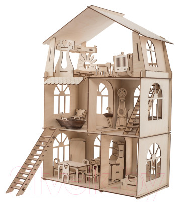Кукольный домик ХэппиДом Коттедж с мебелью Premium / HK-D010 - фото 2 - id-p226222593