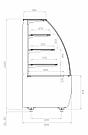 Кондитерская витрина нейтральная Carboma FLANDRIA  K70 N 0,9-1 LIGHT (версия 2.0), фото 6