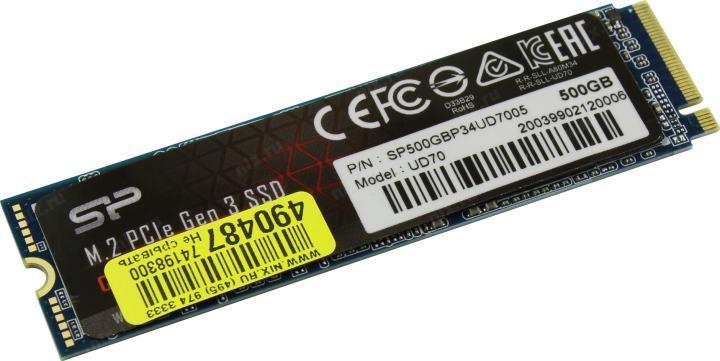 Твердотельный накопитель Solid State Disk Silicon Power UD70 500Gb PCIe Gen3x4 M.2 PCI-Express (PCIe) - фото 1 - id-p226226434