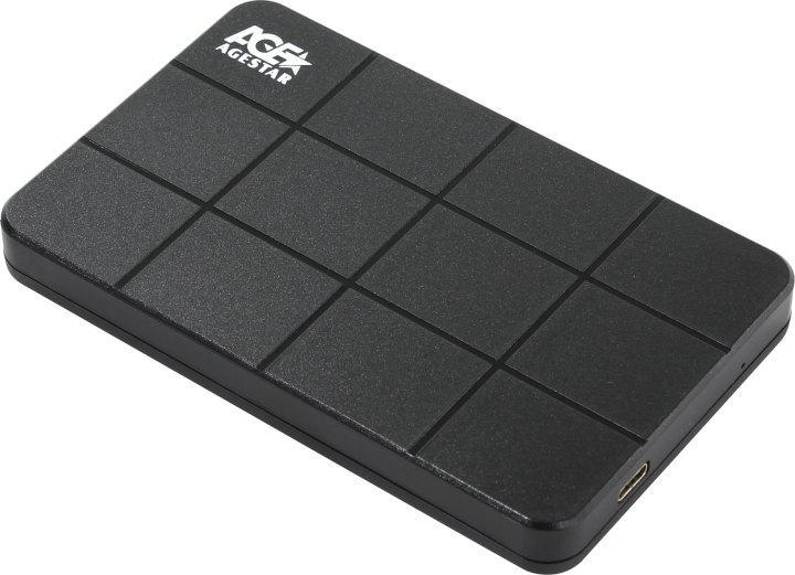 Мобильное шасси AgeStar 3UB2P1C (Внешний бокс для 2.5" SATA HDD USB-C 3.0) - фото 1 - id-p226216108