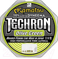 Леска плетеная KAMATSU Techron Olive Green 0.12мм 135м / 259135012