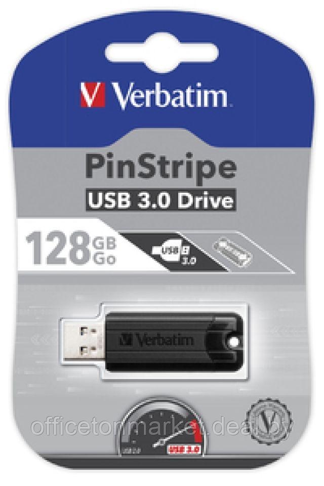 Карта памяти USB Flash 3.2 32 Gb "PinStripe Store 'n' Go" пластик, черный - фото 6 - id-p224973075