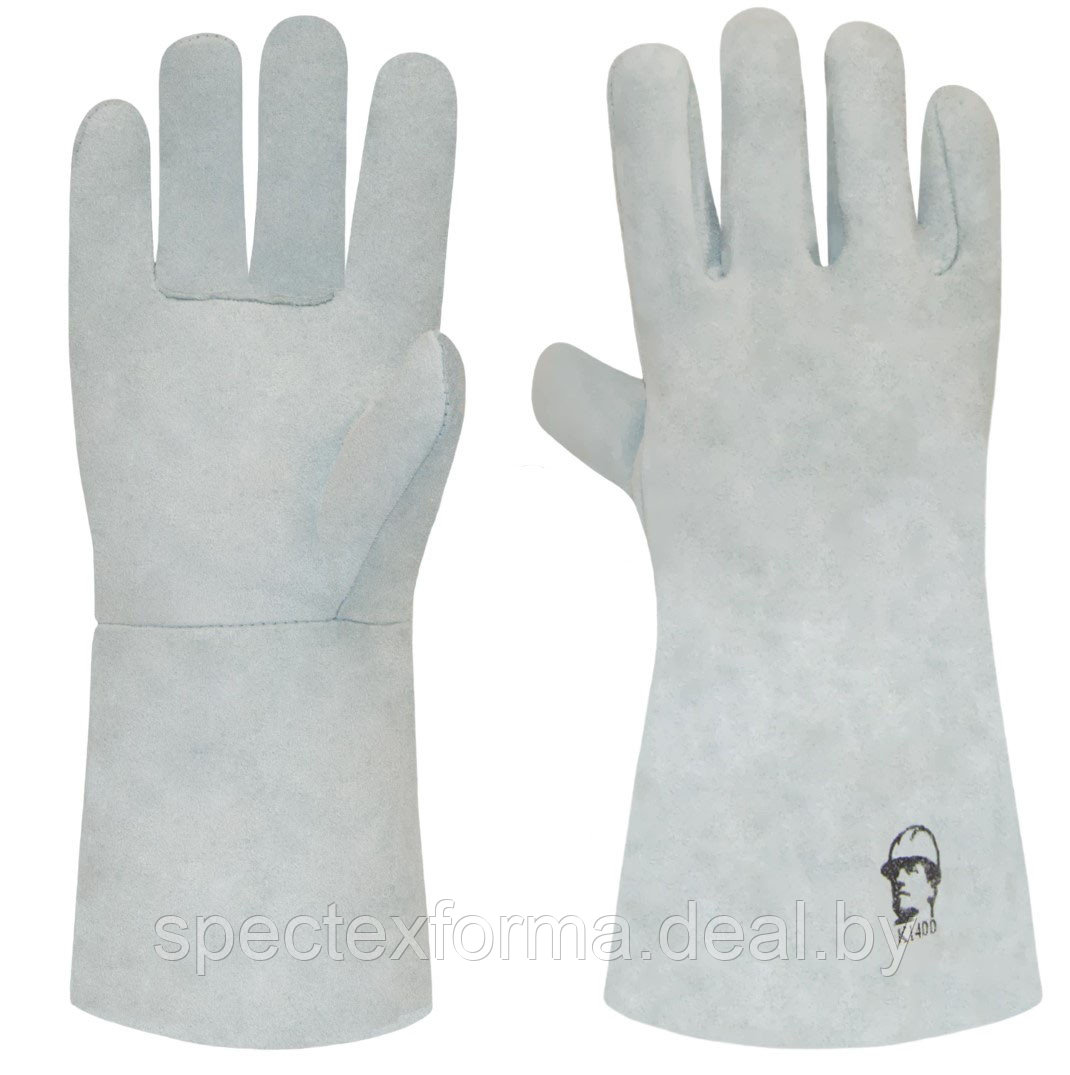 Краги (перчатки) спилковые, 36см., К1400 - фото 1 - id-p226239146