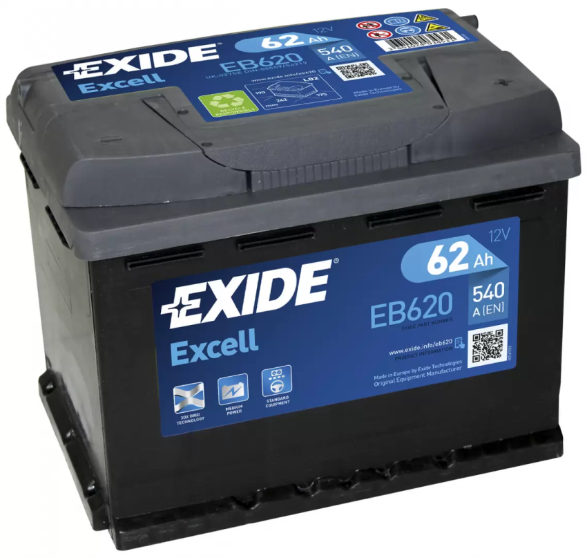 Аккумуляторная батарея 62Ah EB620_EXIDE