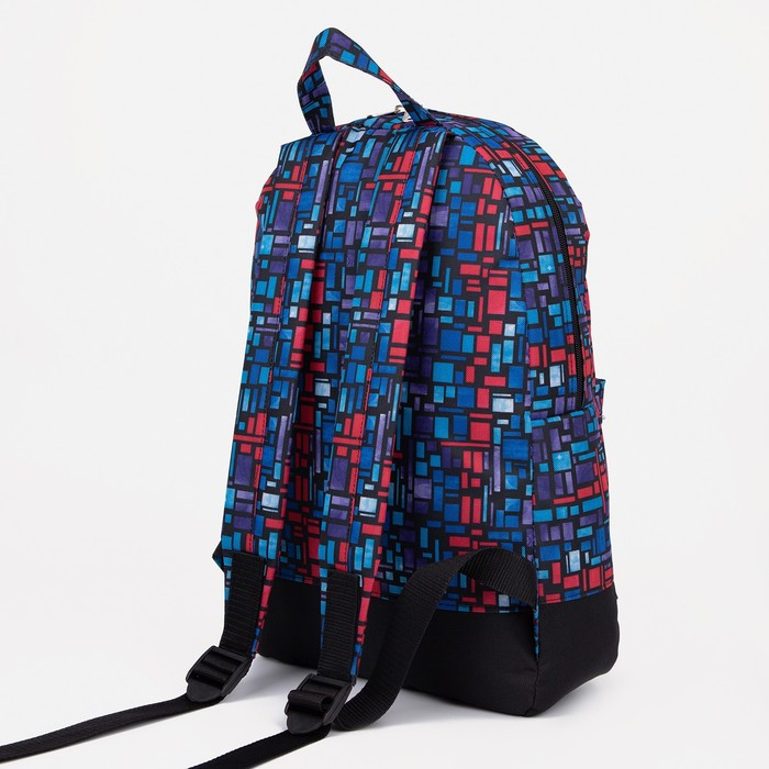 Рюкзак школьный из текстиля на молнии, 1 карман, цвет синий - фото 2 - id-p226240071