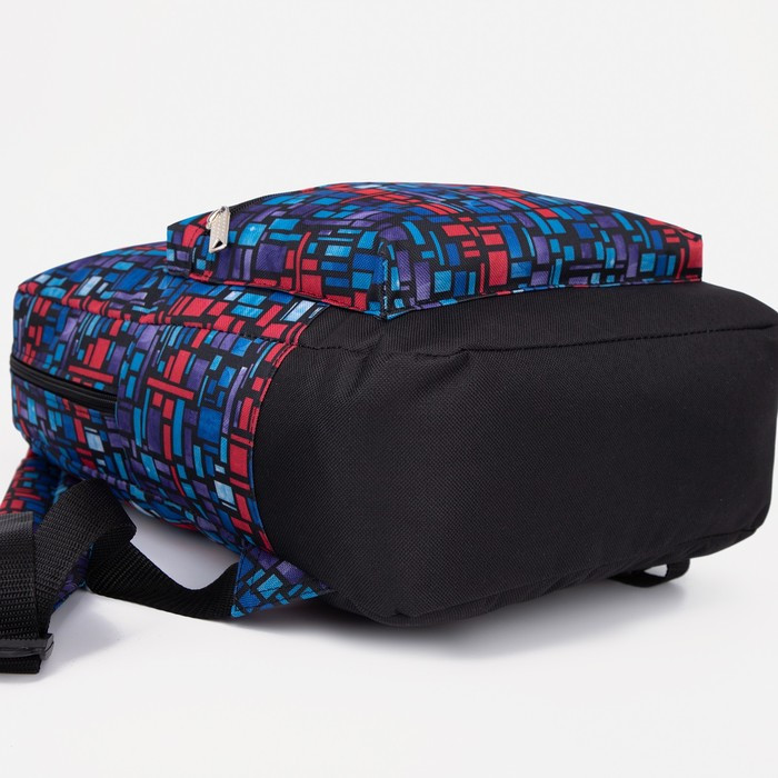 Рюкзак школьный из текстиля на молнии, 1 карман, цвет синий - фото 3 - id-p226240071