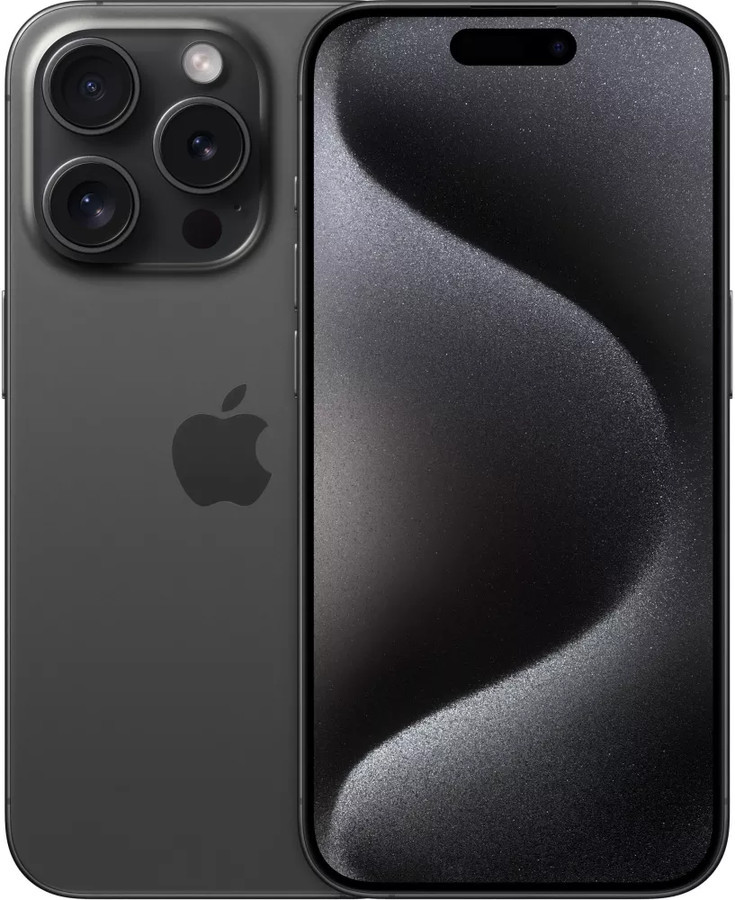 Смартфон Apple iPhone 15 Pro Max 256GB (черный титан) - фото 1 - id-p226239378