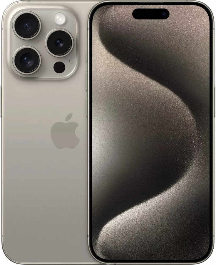 Смартфон Apple iPhone 15 Pro 256GB (природный титан) - фото 1 - id-p226239394