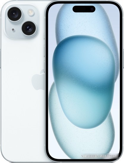 Смартфон Apple iPhone 15 128GB (голубой) - фото 1 - id-p226239400