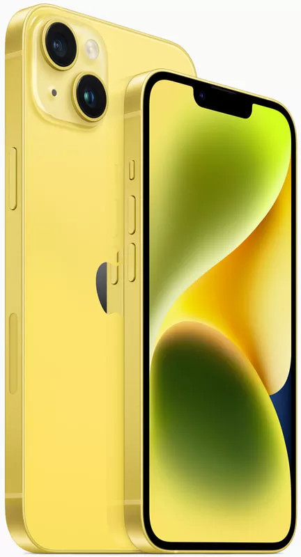 Смартфон Apple iPhone 14 128GB (желтый) - фото 2 - id-p226239402