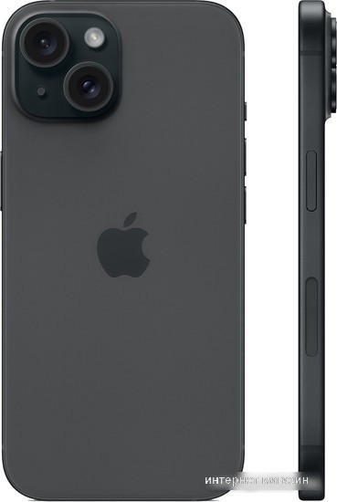 Смартфон Apple iPhone 15 Dual SIM 128GB (черный) - фото 2 - id-p226239409