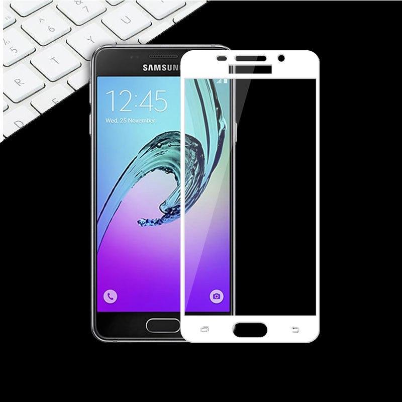 Защитное стекло для Samsung Galaxy A3 2016 (A310) с полной проклейкой (Full Screen), белое