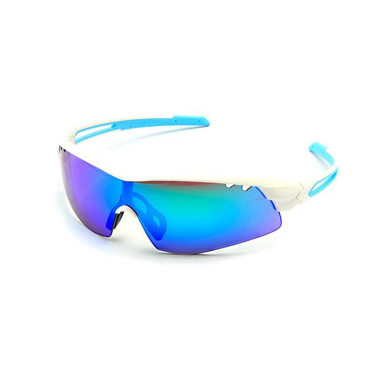 Очки солнцезащитные 2K S-15002-G белый глянец/зелёные revo