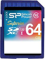 Карта памяти Silicon-Power SDXC UHS-I U3 (Class 10) 64GB (SP064GBSDXCU3V10)