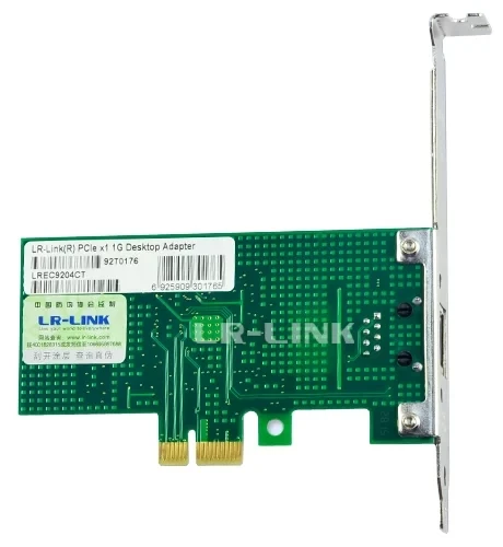 Сетевой серверный контроллер LR-LINK LREC9204CT, Intel 210, 1x 1GbE RJ45, PCI-e - фото 1 - id-p226240564