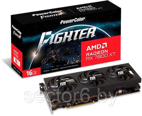 Видеокарта PowerColor Fighter AMD Radeon RX 7800 XT 16GB GDDR6 RX 7800 XT 16G-F/OC - фото 2 - id-p226241019