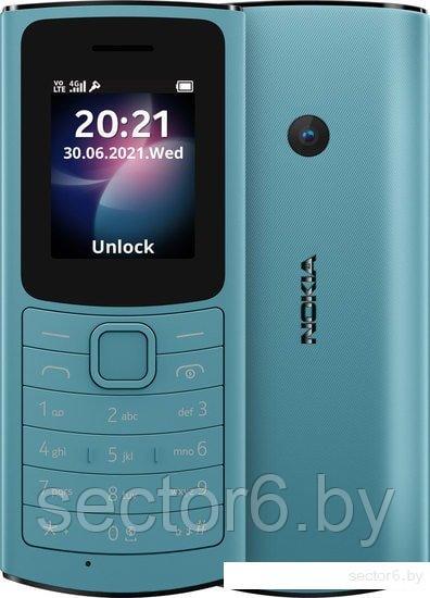 Мобильный телефон Nokia 110 4G Dual SIM (бирюзовый) - фото 1 - id-p226241026