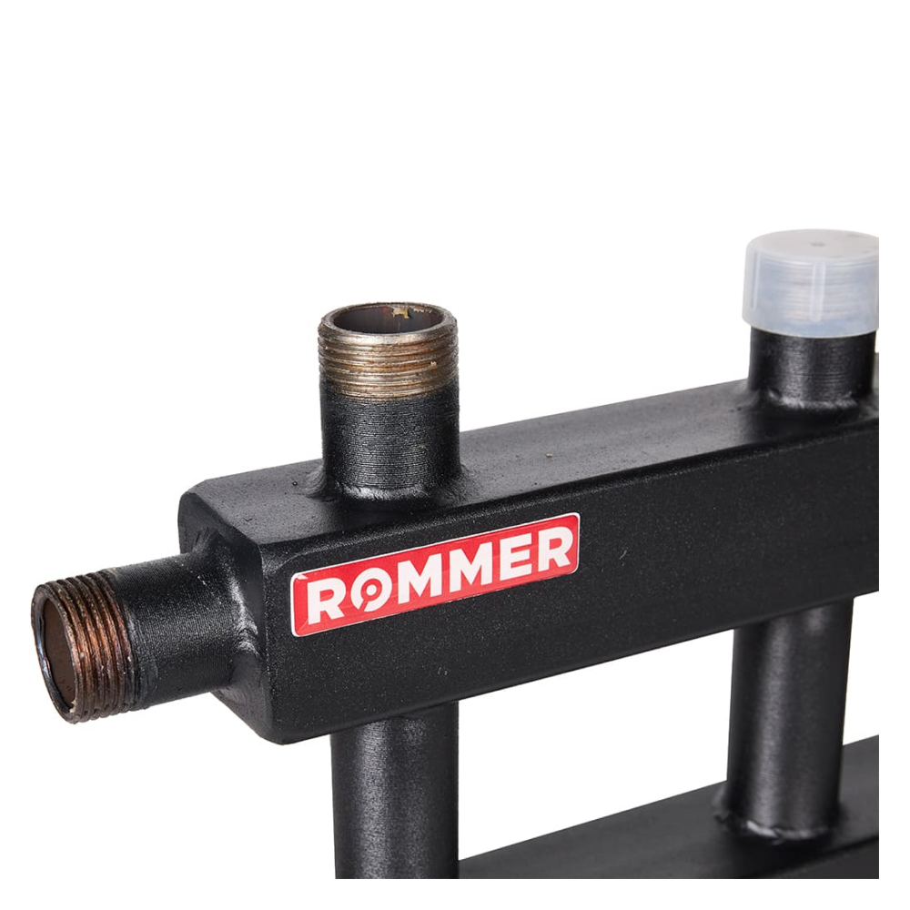 Rommer коллектор с гидроразделителем на 5 отопительных контуров (2+2+1) до 60 кВт - фото 6 - id-p226241532