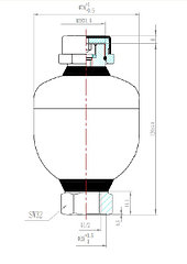 Гидроаккумулятор (ПГА) HDM DA250/W-0,16 G1/C H-250-G-100