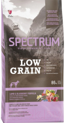 Сухой корм для собак Spectrum Low Grain средних и крупных пород собак с ягненком и черникой - фото 1 - id-p226245881