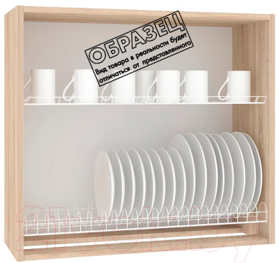 Шкаф навесной для кухни Кортекс-мебель Корнелия Ретро ВШ80с - фото 4 - id-p226247563
