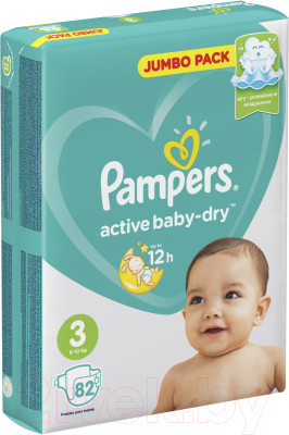 Подгузники детские Pampers Active Baby-Dry 3 Midi - фото 3 - id-p226246971